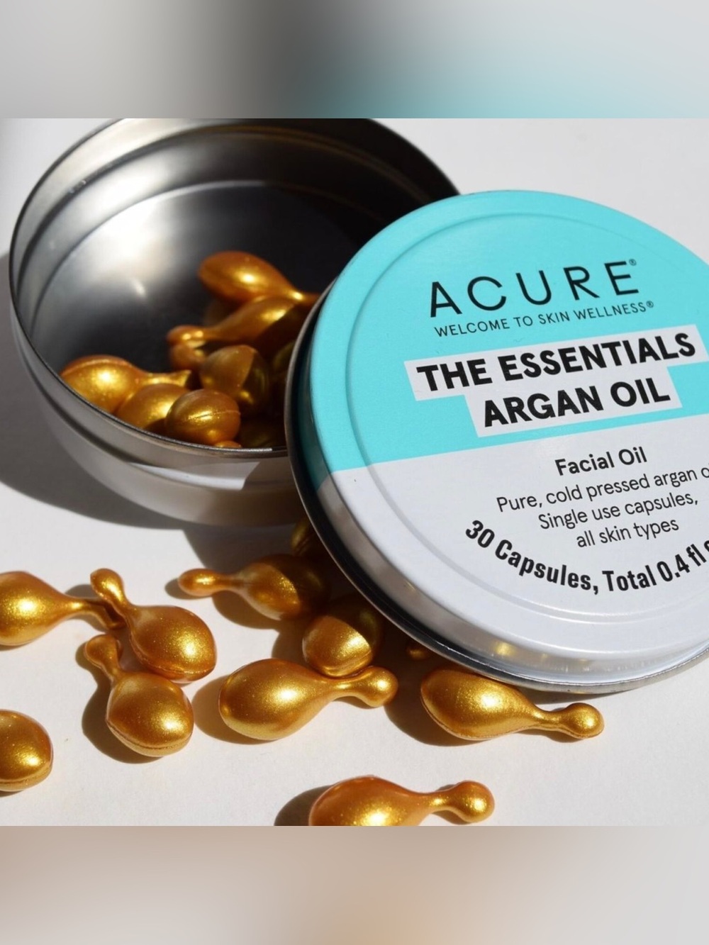 ACURE The Essentials Argan Oil Single Use Capsules Facial Oil  30 Capsules ~ New